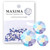 MAXIMA Crystals by Preciosa Mix Pack Flatback Round Tanzanite Shimmer AB