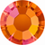 MAXIMA Crystals by Preciosa Flatback Rhinestones Lava 30ss