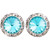 20mm Performance Earrings - Aqua Bohemica Clipped