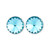 14mm Simple Rivoli Earrings - Aqua Bohemica Clipped