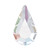 PriceLess Crystal Flatback Shape Pear Crystal AB 08x4mm