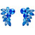 Starlight Crystal Jewelry™ Dance Sport Earring Sapphire/Light Sapphire Pierced
