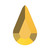 MAXIMA Crystals by Preciosa Flatback Shape Pear Aurum 8x4.8mm