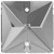 Starcut Crystal Sew On Square Black Diamond 14mm