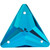Starcut Crystal Sew On Triangle Blue Zircon 16mm