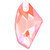 Starcut Crystal Sew On Galactic Peach Delite 19x12mm