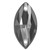 Starcut Crystal Sew On Navette Jet Hematite 18x9mm