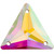 Starcut Crystal Sew On Triangle Crystal AB Unfoiled 16mm