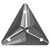 Starcut Crystal Sew On Triangle Jet Hematite 22mm