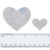 Crystal AB Heart Rhinestone Applique - Costume Trims, Applique, & Banding