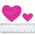 Pink Heart Rhinestone Applique - Costume Trims, Applique, & Banding