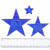 Sapphire Rhinestone Star Applique - Costume Trims, Applique, & Banding