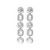 Crystal Avenue Earrings 26022 - Round & Square Drop Crystal/Silver Pierced