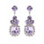 Crystal Avenue Earrings 28228 - Rhinestone Clover Violet/Silver Pierced