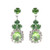 Crystal Avenue Earrings 28228 - Rhinestone Clover Peridot/Silver Pierced