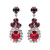 Crystal Avenue Earrings 28228 - Rhinestone Clover Siam/Silver Pierced