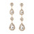 Crystal Avenue Earrings 28385 - Round & Teardrop Crystal/Gold Pierced