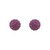 Crystal Avenue Earrings 23140 - 10mm Clay Ball Stud Amethyst Pierced