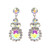 Crystal Avenue Earrings 28228 - Rhinestone Clover Crystal AB/Silver Pierced
