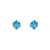 Crystal Avenue Earrings 40010 - 6mm Cube Crystal Stud Aq