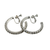 Earring Hoop 20989 Crystal Screw Clip On