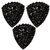 Austrian Crystal Rock Small Trilliant 001 Jet - 3 pieces