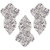 Austrian Crystal Rock Small Fleur 024 Comet Argent Light - 3 pieces