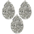 Austrian Fine Rock Small Pear 012 Comet Argent Light - 3 pieces appliwue