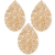 Austrian Fine Rock Small Pear 012 Golden Shadow - 3 pieces