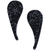 Austrian Fine Rock Small Paisley 302 Jet - 1 Pair