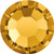 Preciosa Viva12 Hotfix Rhinestones in Topaz — deep golden amber, 12ss (3.0mm–3.2mm), bulk wholesale at RhinestonesU.com