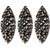Swarovski Crystal Rock Navette 021 Jet 3pcs