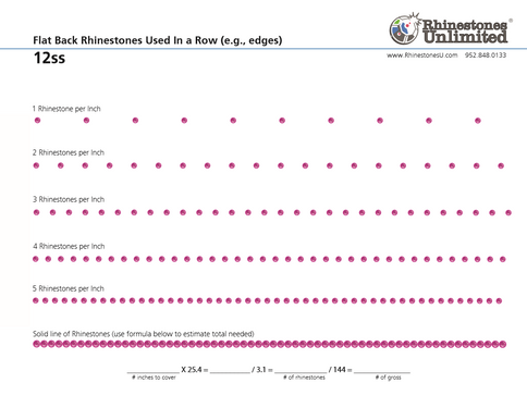 Cool Tool of the Day: Rhinestones Unlimited Estimating Guide! - Rhinestones  Unlimited