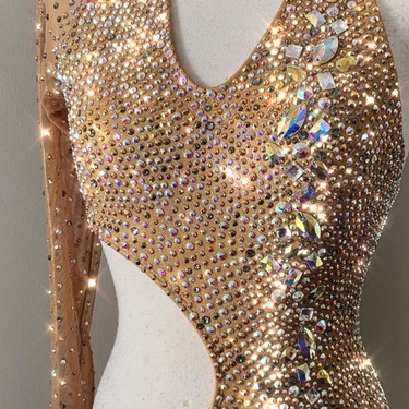 gold dance costume