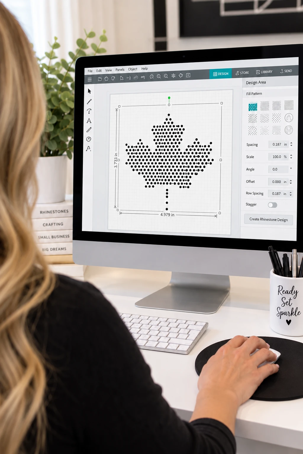 Downloadable rhinestone design files