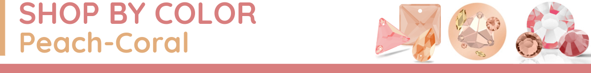 shop peach coral rhinestones