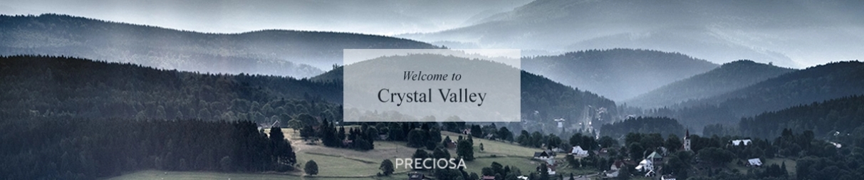 Welcome to Crystal Valley banner by Preciosa