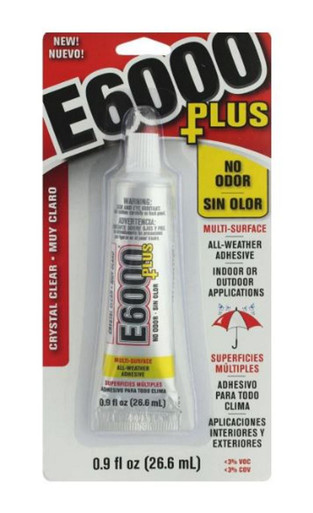 Eclectic E6000 Adhesive Glue, Industrial Strenght, Clear, 3 fl. Oz.