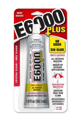 8 Pack: E6000 Plus Crystal Clear All-Weather Adhesive, Size: 0.9