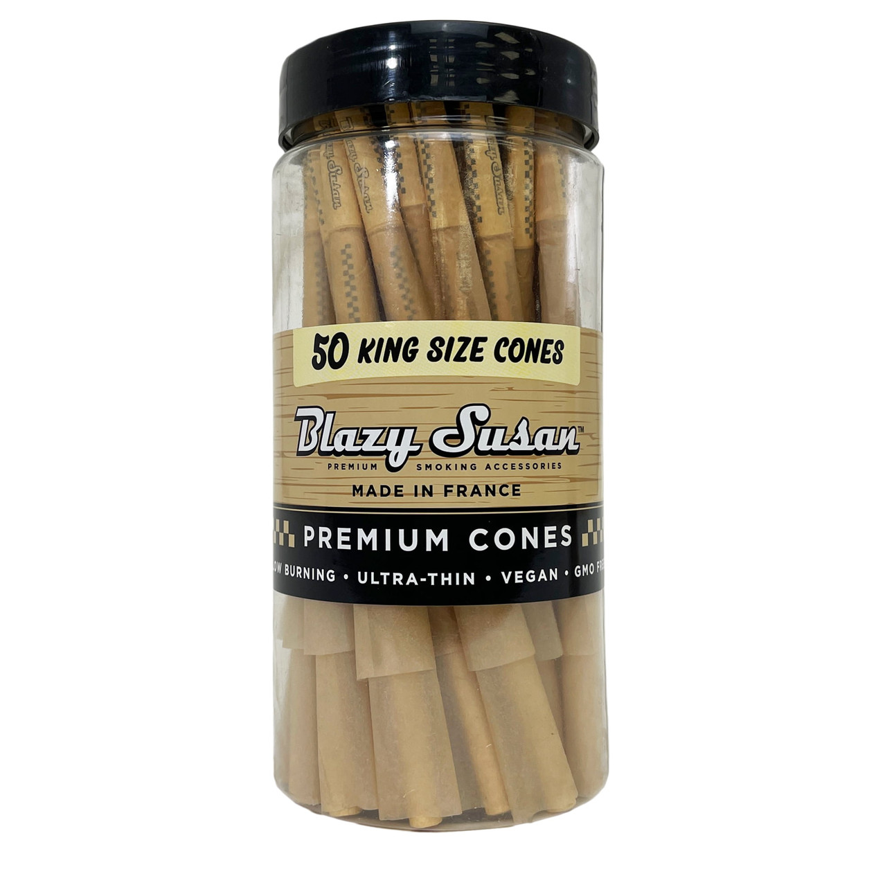 King Size Unbleached Pre Rolled Cones - 50
Count Jar