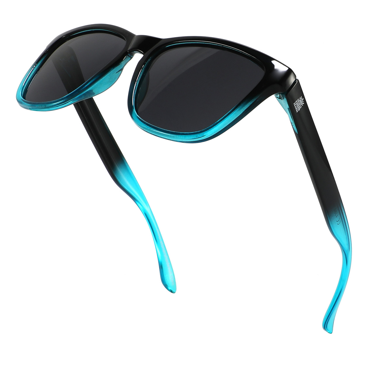 Stylish Black and Light Blue Sunglasses Faded Frames Sunglasses | UV400 Polarized Style main image 4