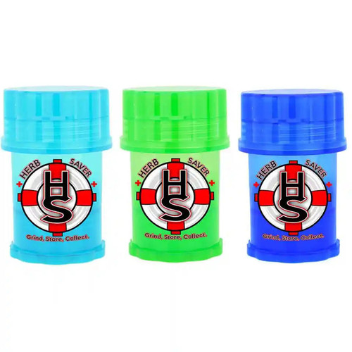 Herb Saver™ Large Assorted 3 pack Herb Saver Grinder 2.4" X 3.8" Herb Grinder (Various Colors Available) 