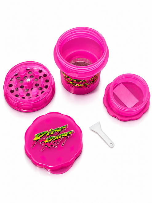 RIFF RAFF x HerbSaver Large Cosmic Wave Grinder — PINK PYTHON PENTHOUSE EDiTiON – RiFF RAFF x HerbSaver collab grinder (photo 3)