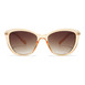 Stylish cat eye sunglasses made of clear plastic, offering a contemporary look that enhances any outfit.