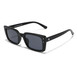 Stylish black square sunglasses featuring a black frame, crafted by The Clarity Crew for a modern aesthetic.