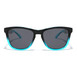 Stylish black and blue sunglasses featuring a faded blue frame, perfect for a trendy look.