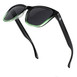 Black and green faded frame sunglasses with black lenses, showcasing a stylish and modern design.