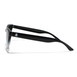 Black sunglasses with a silver frame, featuring faded frames for a stylish and modern look.