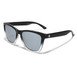 Stylish black and white faded sunglasses with grey lenses, perfect for a fashionable look.