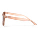 A fashionable pair of sunglasses showcasing brown lenses, designed for comfort and style in bright conditions.